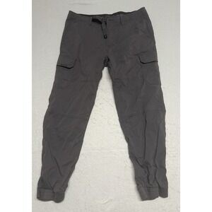 Prana Stretch Zion Pants Men's 36x30 Gray Utility Cargo Belted Hiking